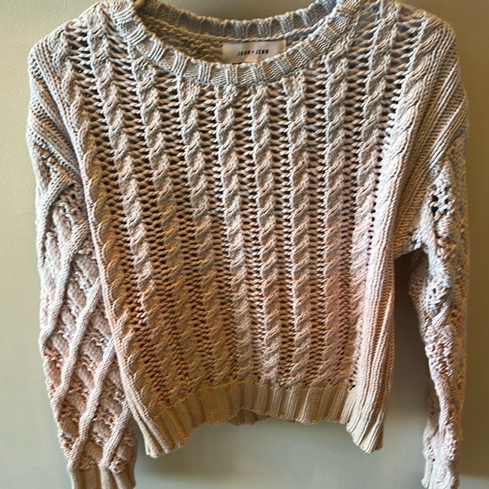 NWOT John& Jenn Revolve super cute crew Neck chunky knit sweater xs